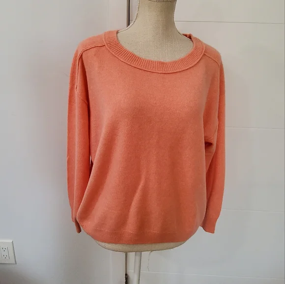 Anthropologie Pilcro Emmeline Boat Neck Cashmere Sweater Size L - Picture 2 of 9